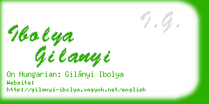 ibolya gilanyi business card